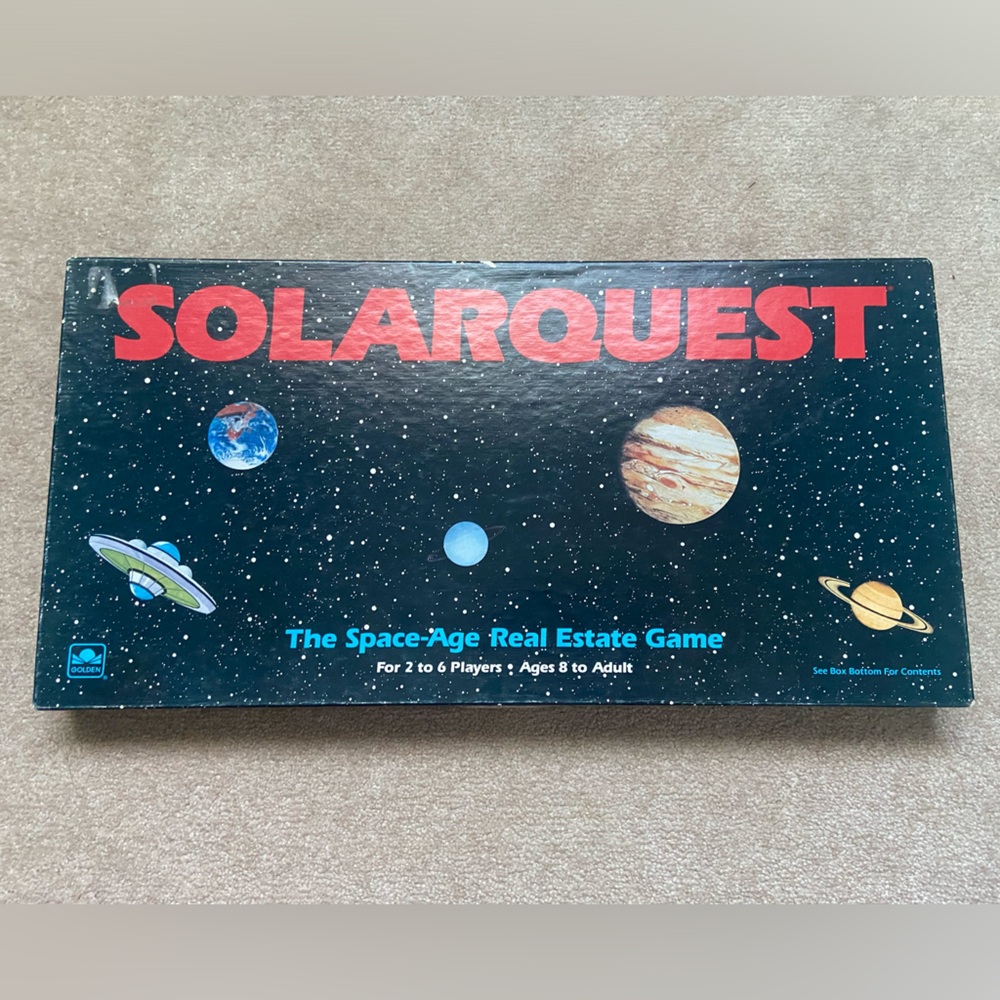 Vintage 1986 Solarquest, The Space-Age Real Estate Game